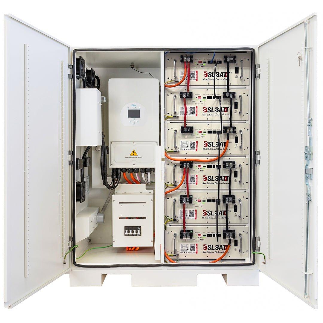 Inverter và pin lưu trữ trong cấu tạo hệ thống điện mặt trời hybrid