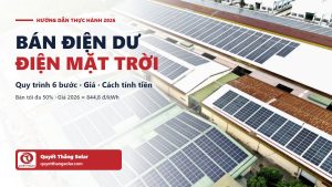 Bán điện dư điện mặt trời - hệ thống áp mái nhà xưởng nhìn từ trên cao